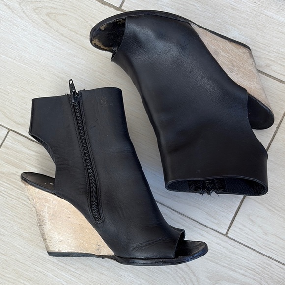 Chanel Wedge Peep Toe 
 Ankle Boots - Picture 1 of 6